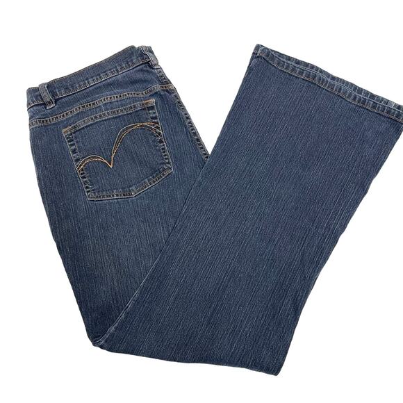 Venezia Plus size Bootcut jeans, Dark Wash, Women's size 18 Average, Stretch - Picture 1 of 5